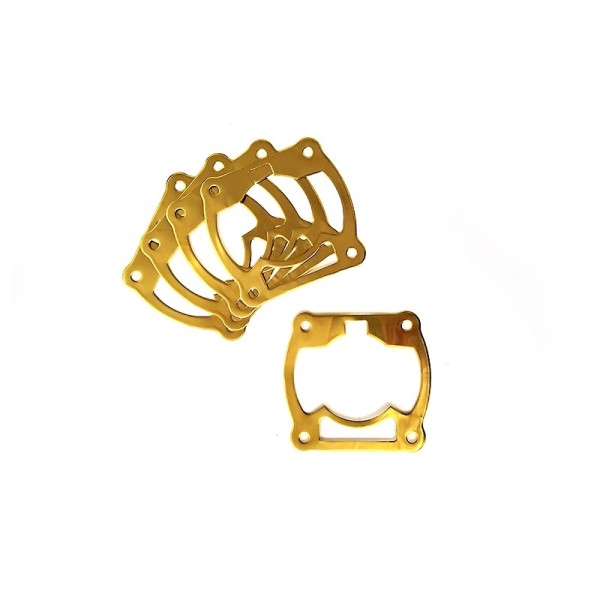 Juntas de base de cilindro 8.1 R1.8 100cc, color latón, espesor 0.05mm (5 piezas por paquete).