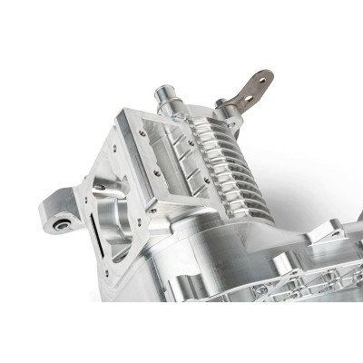 Cárter motor completo 8.1 Fireblade 100cc para eje Ø aumentado de 25mm versión Piaggio (brazo corto para rueda de 10").