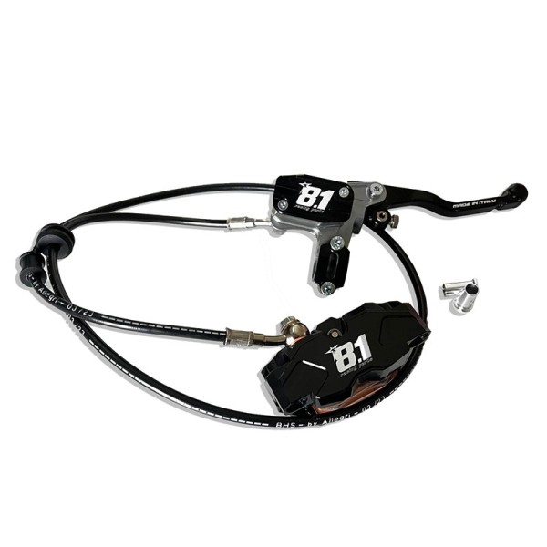 Kit freno delantero comp. 8.1 con bomba MC-11 + pinza Hurricane 82mm + latiguillo + aceite Motul RBF700 para Pitbike